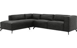 Goossens hoekbank calvin grijs micro leer - 8190066-635-01