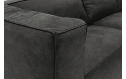 Goossens hoekbank calvin grijs micro leer - 8190066-635-01-gespiegeld