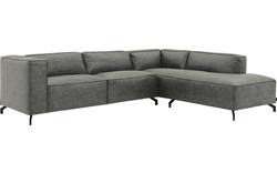 Goossens hoekbank calvin grijs micro leer - 8190066-636-01-gespiegeld