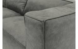 Goossens hoekbank calvin grijs micro leer - 8190066-636-01