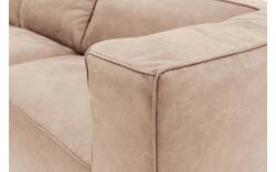 Goossens hoekbank calvin beige micro leer - 8190066-637-01