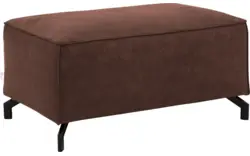 Goossens hocker calvin bruin micro leer - 8190107-631-01