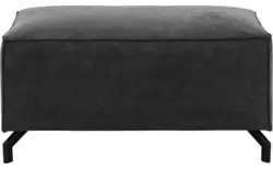Goossens hocker calvin grijs micro leer - 8190107-634-01