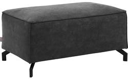 Goossens hocker calvin grijs micro leer - 8190107-634-02