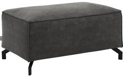 Goossens hocker calvin grijs micro leer - 8190107-635-02