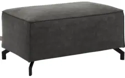 Goossens hocker calvin grijs micro leer - 8190107-635-01