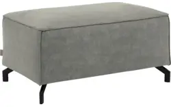 Goossens hocker calvin grijs micro leer - 8190107-636-01
