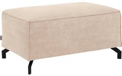 Goossens hocker calvin beige micro leer - 8190107-637-02