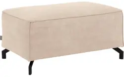 Goossens hocker calvin beige micro leer - 8190107-637-01
