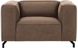 Goossens loveseat calvin bruin micro leer - 8190113-627-01
