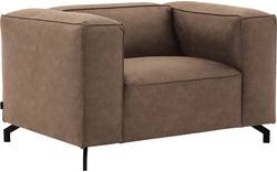 Goossens loveseat calvin bruin micro leer - 8190113-627-02