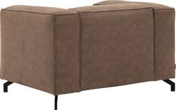 Goossens loveseat calvin bruin micro leer - 8190113-627-01
