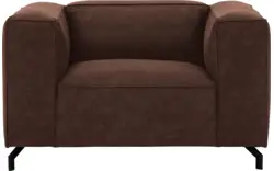 Goossens loveseat calvin bruin micro leer - 8190113-631-01