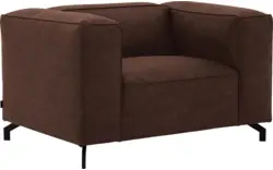 Goossens loveseat calvin bruin micro leer - 8190113-631-01