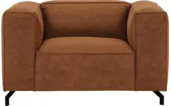 Goossens loveseat calvin bruin micro leer - 8190113-633-01
