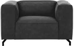 Goossens loveseat calvin grijs micro leer - 8190113-634-01