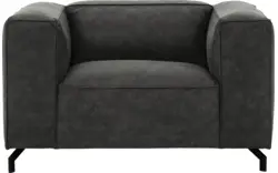 Goossens loveseat calvin grijs micro leer - 8190113-635-01