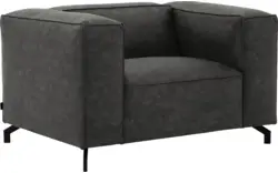 Goossens loveseat calvin grijs micro leer - 8190113-635-01