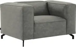 Goossens loveseat calvin grijs micro leer - 8190113-636-01