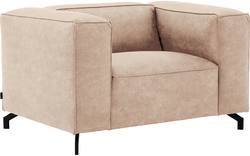 Goossens loveseat calvin beige micro leer - 8190113-637-02