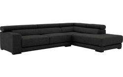 Goossens hoekbank nora grijs stof - 8190123-205-01