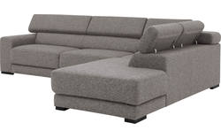 Goossens hoekbank nora grijs stof - 8190123-207-01
