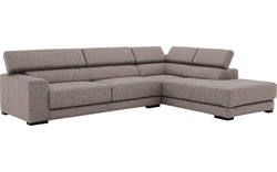 Goossens hoekbank nora grijs stof - 8190123-208-01