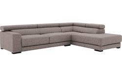 Goossens hoekbank nora grijs stof - 8190123-208-01