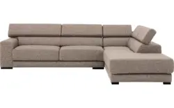 Goossens hoekbank nora beige stof - 8190123-209-01