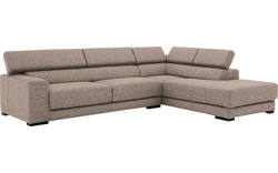 Goossens hoekbank nora beige stof - 8190123-209-01
