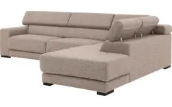 Goossens hoekbank nora beige stof - 8190123-209-01