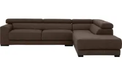 Goossens hoekbank nora bruin stof - 8190123-211-01