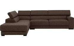 Goossens hoekbank nora bruin stof - 8190123-211-02-gespiegeld