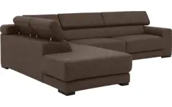 Goossens hoekbank nora bruin stof - 8190123-211-01-gespiegeld