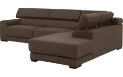 Goossens hoekbank nora bruin stof - 8190123-211-01