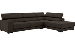 Goossens hoekbank nora bruin stof - 8190123-213-01