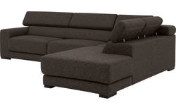 Goossens hoekbank nora bruin stof - 8190123-213-01
