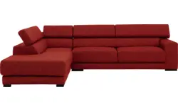 Goossens hoekbank nora rood stof - 8190123-216-01-gespiegeld