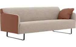 Goossens excellent zitbank montreal bruin leer - 8190129-06