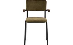 Goossens eetkamerstoel chaplin groen stof - 8190131-02