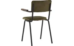Goossens eetkamerstoel chaplin groen stof - 8190131-02