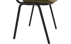 Goossens eetkamerstoel chaplin groen stof - 8190131-02