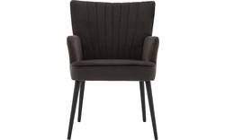 Goossens eetkamerstoel rob bruin stof - 8190141-02