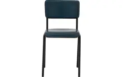 Goossens eetkamerstoel chaplin blauw leer - 8190169-02