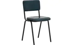Goossens eetkamerstoel chaplin blauw leer - 8190169-02