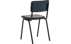 Goossens eetkamerstoel chaplin blauw leer - 8190169-02