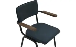 Goossens eetkamerstoel chaplin blauw leer - 8190170-02