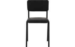 Goossens eetkamerstoel chaplin zwart leer - 8190176-02