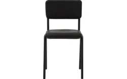 Goossens eetkamerstoel chaplin zwart leer - 8190176-02