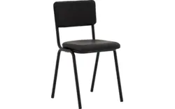 Goossens eetkamerstoel chaplin zwart leer - 8190176-02